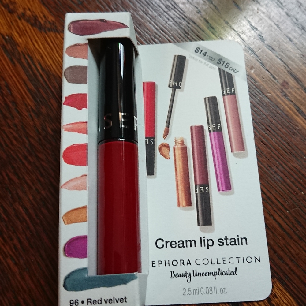 FREE W/BUNDLE -Sephora Lip Stain mini, Red Velvet